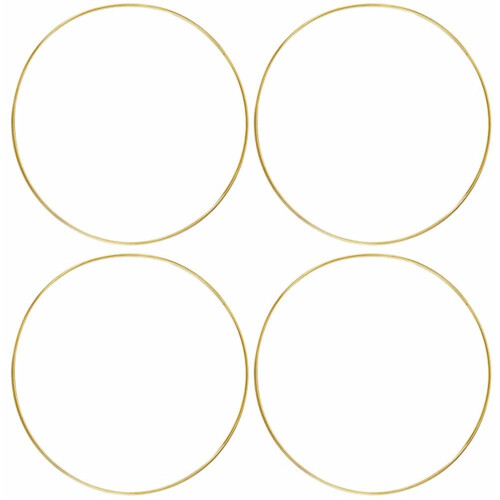 4Stk Windspiele Ring Macrame Reifen Metallhandwerk