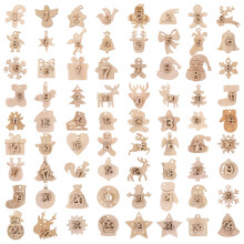 216 Adventskalender Holz Hängend Für Weihnachten