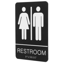 Unisex Toilettenschild Acryl Für Geschäftsbereiche Schwarz