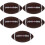5Pcs Assorted Inflatable Rugby Toys PVC Material Durable 9
