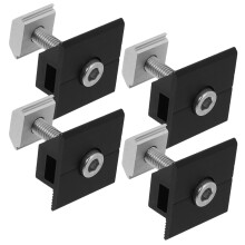 Black Zonnepaneel Middenklem 4 Stuks 1,9x1,6x1,5 Inch