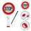 1Set Warnschild Wiederaufladbar Für 5