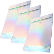 Worgeous 3 Teile Transparente Laser Dokumentenmappe Büro Organisation