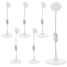 Label Display Stand Weiß Quadratische Basis 6er Set 6,1x2,2x2,2 Zoll