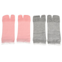 2 Paar Atmungsaktive Spitzensocken Grau Ideal Für Damen