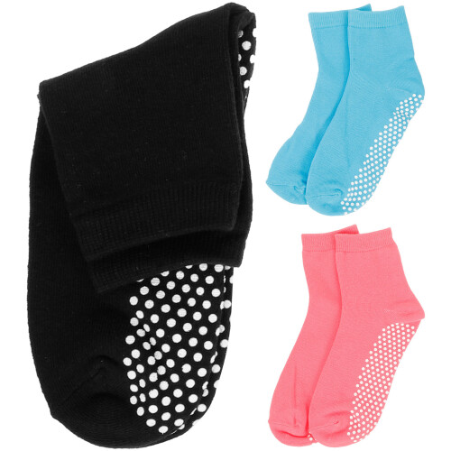 Non Skid Baumwollsocken Sortierte Farben 3 Paare 1
