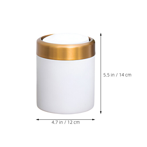 Tischmülleimer Mini 14X12X12 Cm Weiß 1