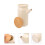 Küchen Gewürzglas Ölspender Keramik Beige 4