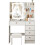 White Vanity Desk LED Sliding Mirror Drawers Stool 4