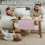 Baumwoll Baby Betthängesack Mit 2 Taschen Lila 4