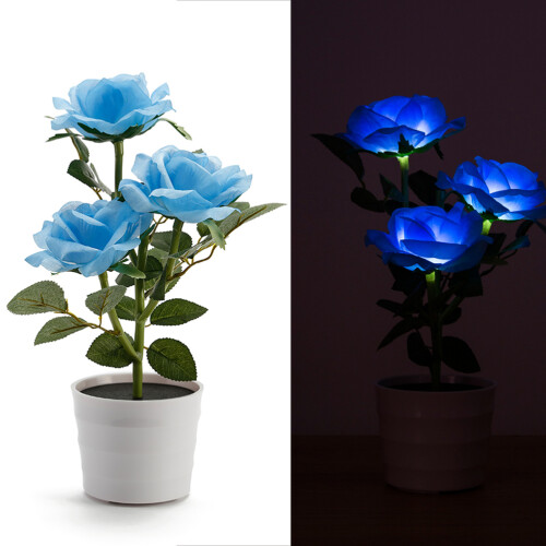 Led Künstliche Rose Topf Mit 3 Lichtern Für 1