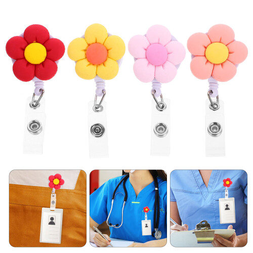 Tragbarer Badgehalter Bunt Harz 4er Set 1