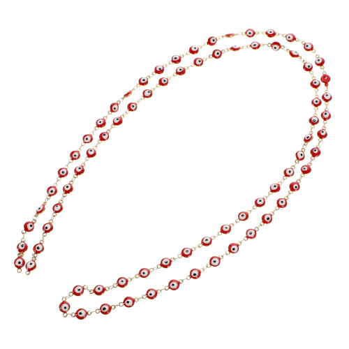 1M Multi Color Evil Eye Link Charm Chain for DIY Beads and Crafts