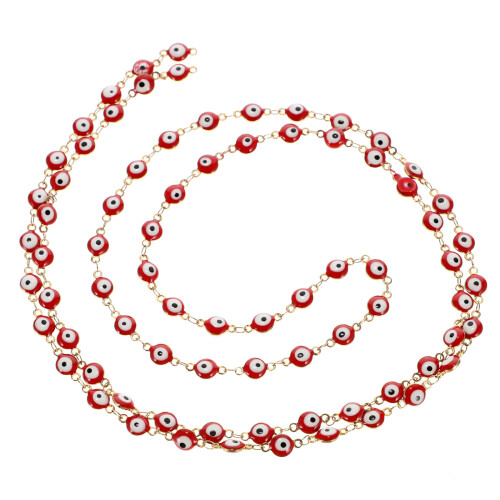 1M Multi Color Evil Eye Link Charm Chain for DIY Beads and Crafts 2