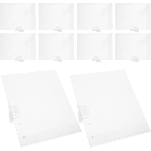 10er Pack Etikettenhalter PVC Transparent Für 2