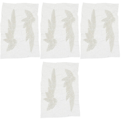 4 Paar Geformte Rohr Perlen Applikationen 2