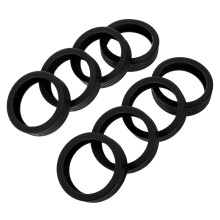 8Pz Copertura Ruote Valigia Silicone Nero Antiurto Antiscivolo