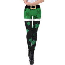 Festival Shamrock 3D Print High Waist Yoga Leggings Für Frauen M