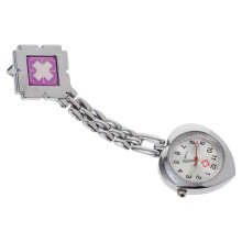 1 Zakhorloge Badge Love Purple Miss Met Quartzuurwerk