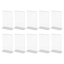 Double Sided Menühalter Acryl 10St 6,3x3,9x1,8 Zoll