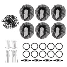 Haarbefestigungszubehör Schwarz 1 Set 3,9x3,9