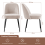 (BEIGE, 2pcs) Chunky Weave Fabric Upholstered Dining Chair 2