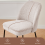 (BEIGE, 2pcs) Chunky Weave Fabric Upholstered Dining Chair 4