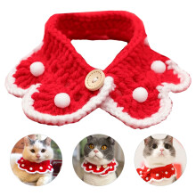 1St Pet Saliva Gestrickter Katzenschal Rot Gebrauch