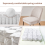 (BEIGE, 2pcs) Chunky Weave Fabric Upholstered Dining Chair 7