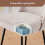 (BEIGE, 2pcs) Chunky Weave Fabric Upholstered Dining Chair 8