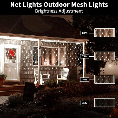 3X2M LED Net Mesh String Light Christmas Fairy Light(Cool White) 1