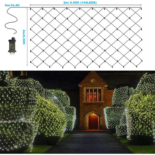 3X2M LED Net Mesh String Light Christmas Fairy Light(Cool White) 2