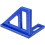 Blue Aluminum Triangle Ruler 45 90 Degree Woodworking Miter Tool 5