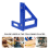 Blue Aluminum Triangle Ruler 45 90 Degree Woodworking Miter Tool 7