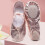 Chaussures Danse Antidérapantes PU Rose Style Mode 8