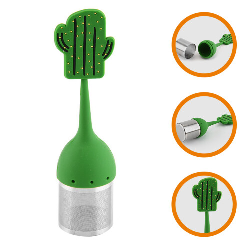 Tee Filter Infuser Büro Kaktus Aufgussgerät Silikon Infuser 2
