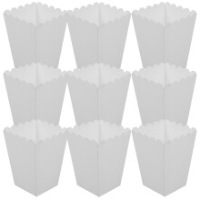 40Stück Weiße Papier Popcorn Boxen Fettdichte Snackbehälter