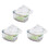 3Stk Kristallglas Pulver Tablett Mix 1