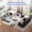4 Seater Sofa with Storage, Convertible Sofa Couch 8