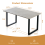 (BEIGEGREY Marble patterned veneer) 150cm Grey Marble Dining Table Room Table for 4-6 Persons 2