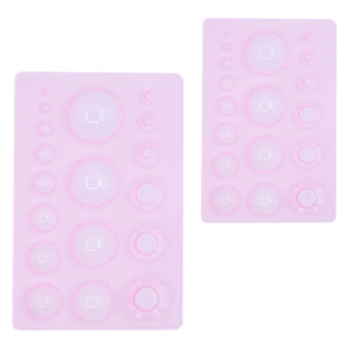 2 Polymer Ton Stempel 19,5x13 Cm Rosa
