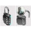 1Pièces Cadenas À Code Durable Noir Pour À En Zinc 3