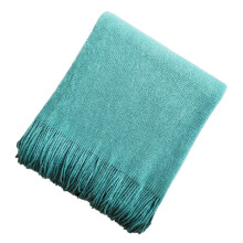 Nordische Betthimmel Decke Flauschig Gestrickt Für Couch Grün