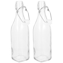 2Stk Glasverschlussflasche Mit Deckel Schalenform