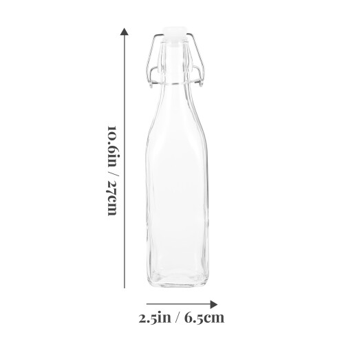2Stk Glasverschlussflasche Mit Deckel Schalenform 1