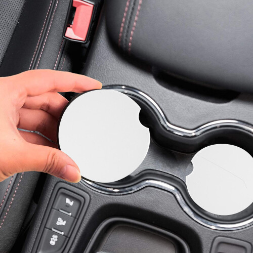 6St Auto Tassen Keramik Blank Weiß 1