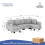 Corner Sofa with Storage, Sofa Bed Convertible 3