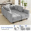 Corner Sofa with Storage, Sofa Bed Convertible 6
