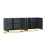 Creative Furniture Ripple Dark Grey 200cm Duo Sideboard - Modern Fluted Design 10