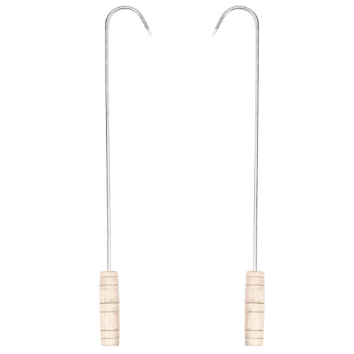 2 Fleischhaken Mit Glatter Oberfläche